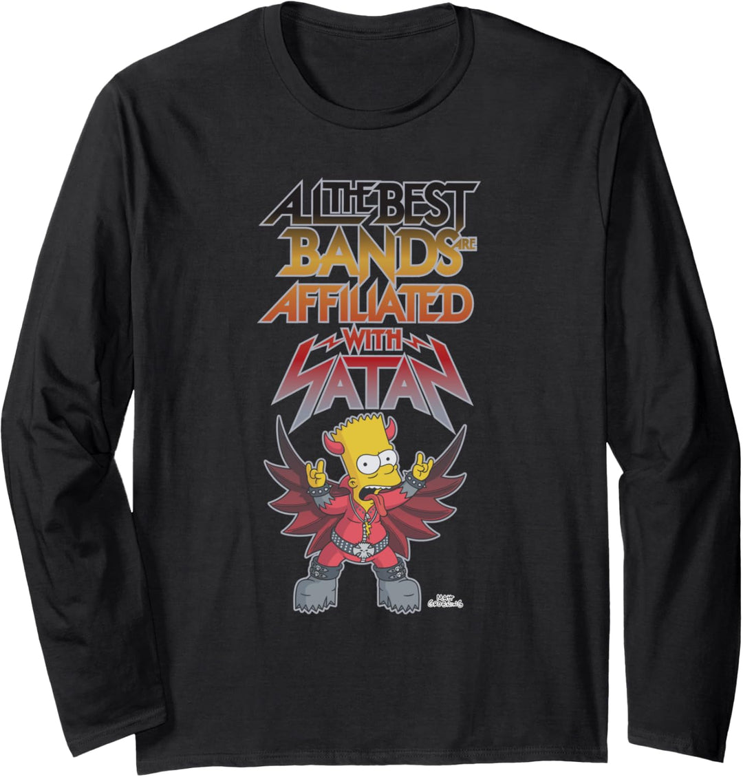 The Simpsons Bart Simpson Best Bands Affiliated With Satan Langarmshirt