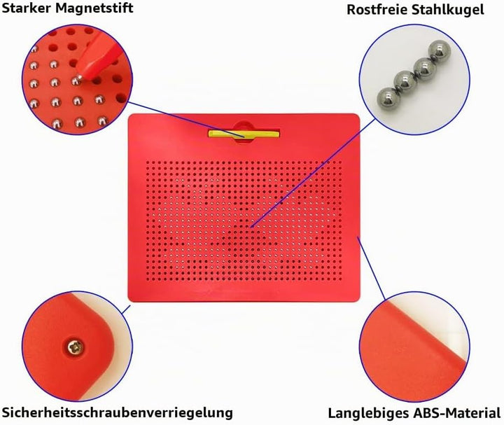 ALEENFOON Magnetisches Zeichenbrett für Kinder ab 3 Jahren, Reissbrett Magnetisch Schreibtafel Zeich
