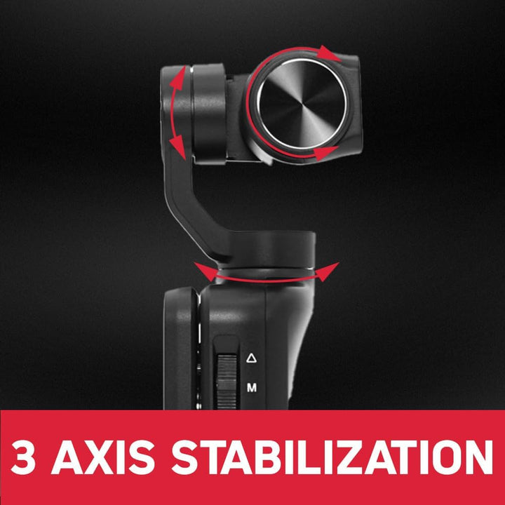 AGFA Photo Gimbal Realimove MC3X - Caméra Stabilisateur 3 Axes 4K Ultra HD, Écran Tactile Rotatif 3,
