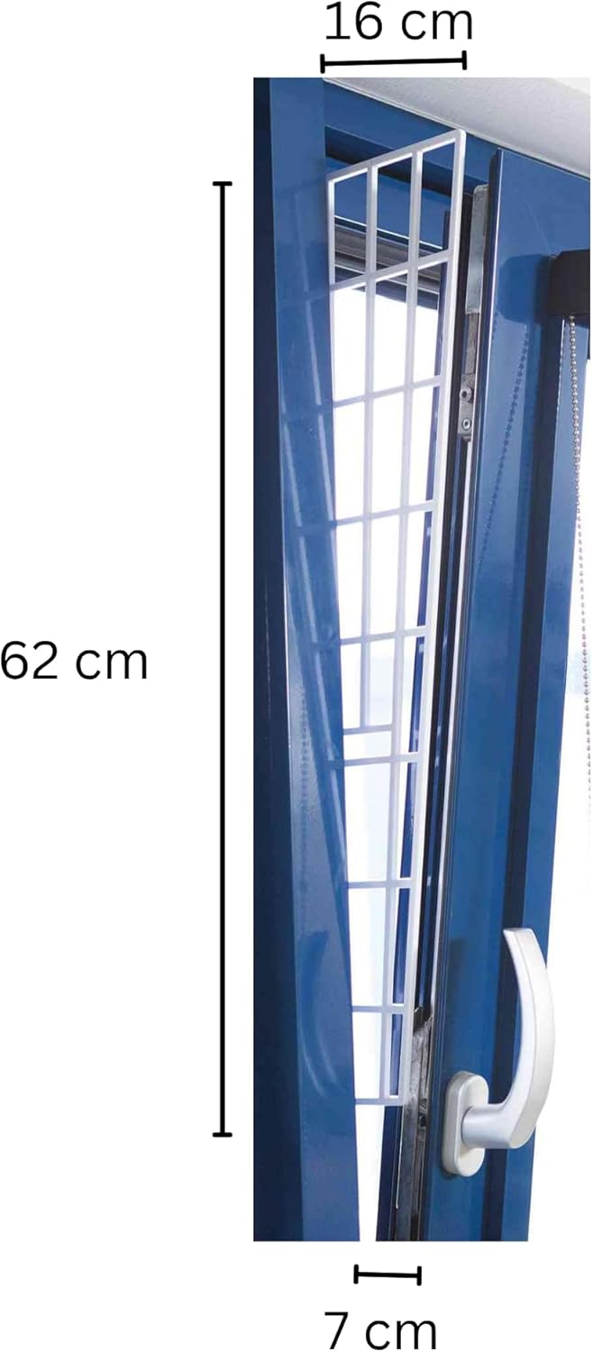 TRIXIE Seitenelement – Fenstersicherung für gekippte Fenster – bruchsicherer Kunststoff – leicht und
