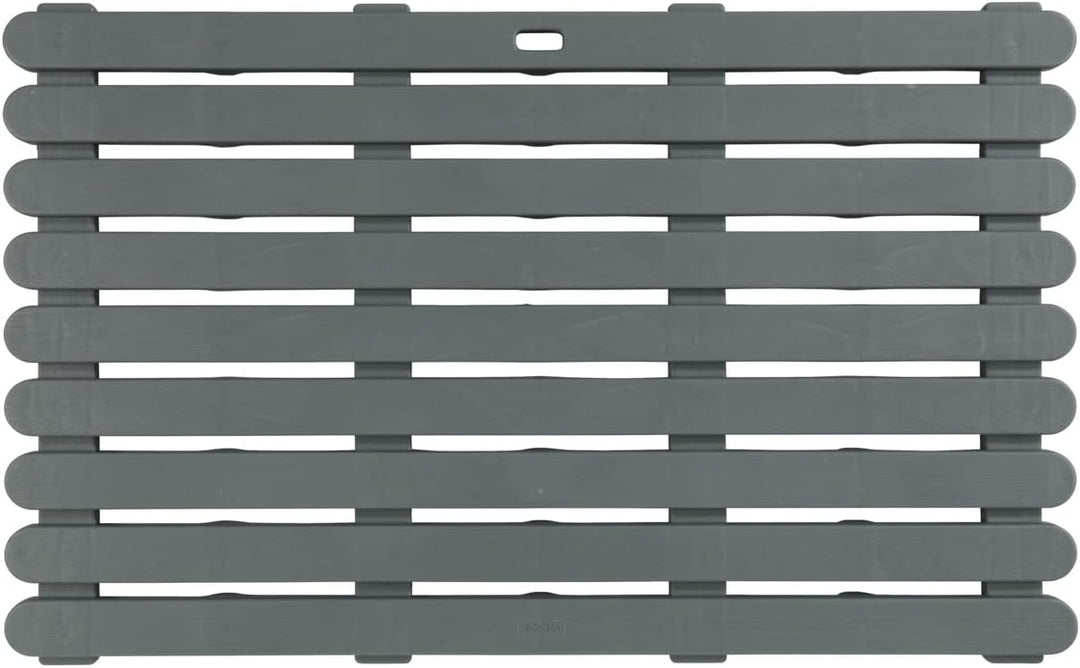 WENKO Badematte Mod. Indoor & Outdoor Grau, 50 x 80 cm mit rutschhemmender Struktur Grau, Grau