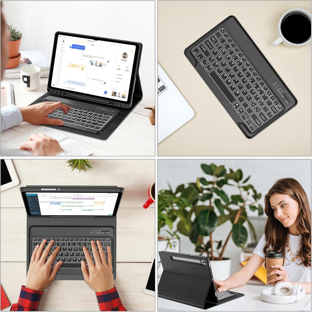 Magnetische Tastatur für Samsung Galaxy Tab S10 Ultra 14,6 Zoll 2024, QWERTY Italienische Tastatur m