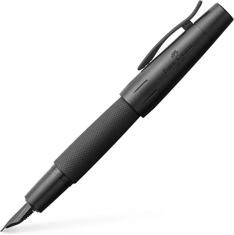 Faber-Castell 148622 - Füller e-motion Pure Black EF, 1 Stück Füller Feder EF schwarz, Füller Feder