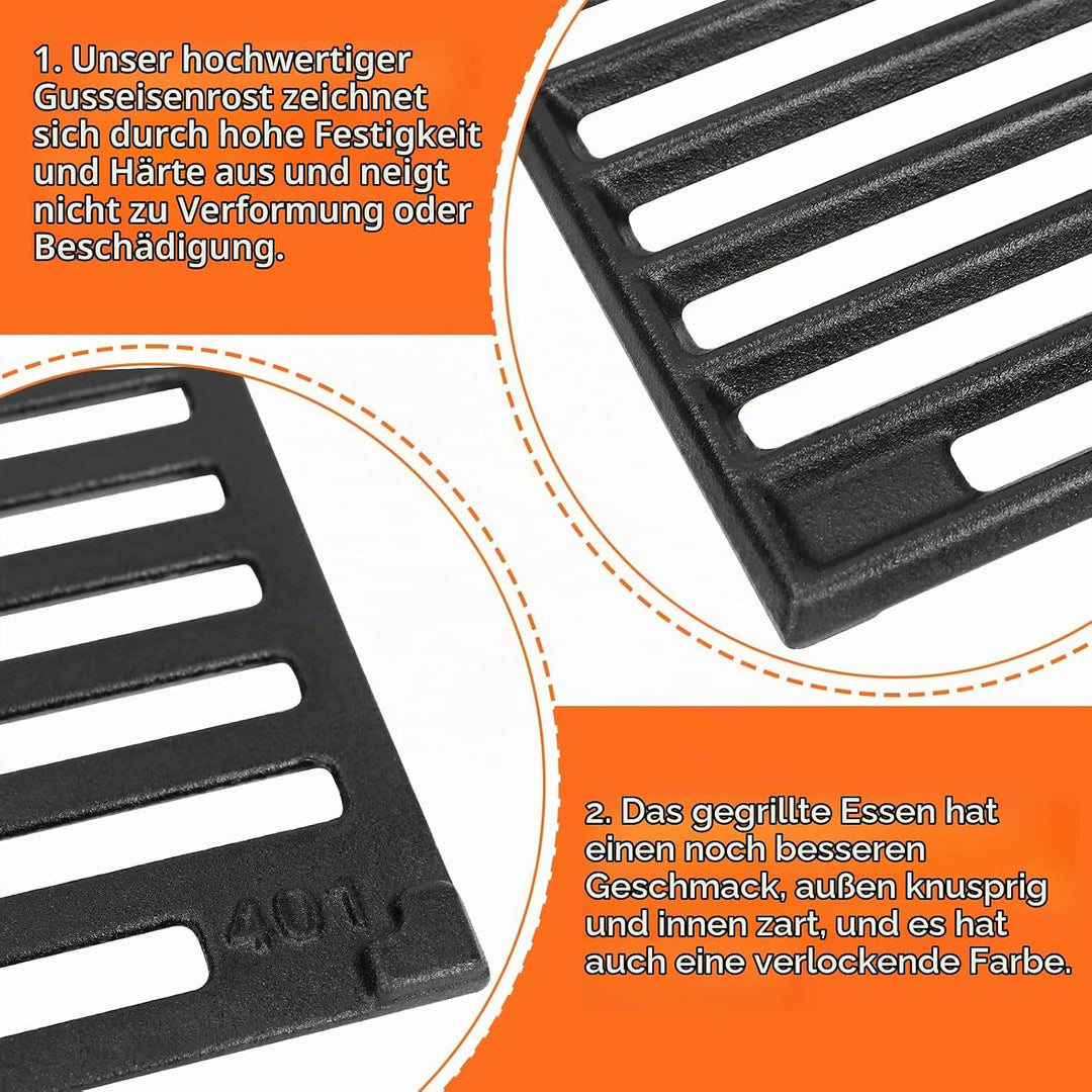 45x35cm Gusseisen Grillrost für Rösle Videro G4-S, Rösle Allflame Prime 4,Grillrost Ersatzteil für E
