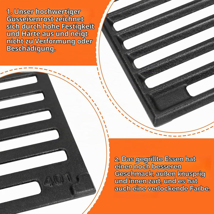 45x35cm Gusseisen Grillrost für Rösle Videro G4-S, Rösle Allflame Prime 4,Grillrost Ersatzteil für E