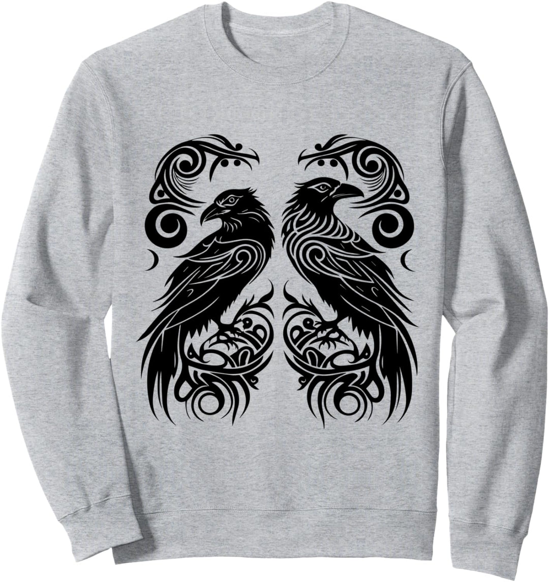 Odin Raben Nordische Mythologie Wikinger Keltisch Vogel Tier Sweatshirt