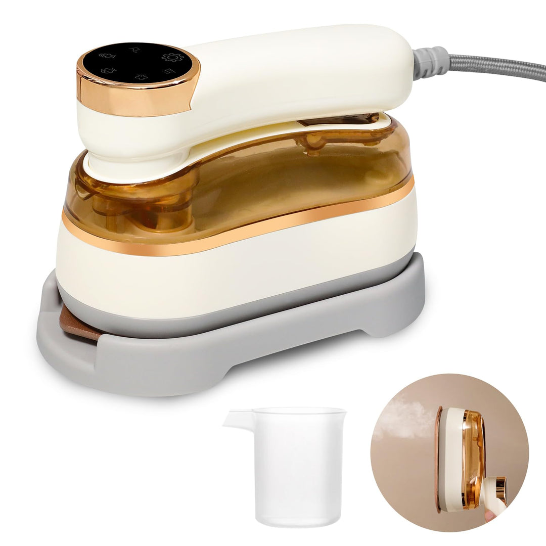 Mini Reisebügeleisen Dampf, Mini Bügeleisen Reise Klappbar, Steamer Dampfglätter, 1200W Steamer Damp
