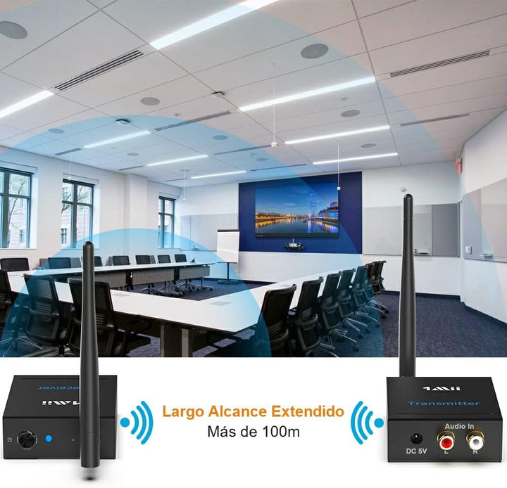 1Mii Kabelloser Empfänger, Audio-Set, 2,4 GHz, kabelloser Transmitter und Empfänger, Audio-Reichweit