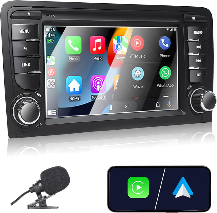 Liulbobu Autoradio für Audi A3 2003–2012, S3 2006–2012, RS3 2011–2012 Kompatibel Carplay Android Aut
