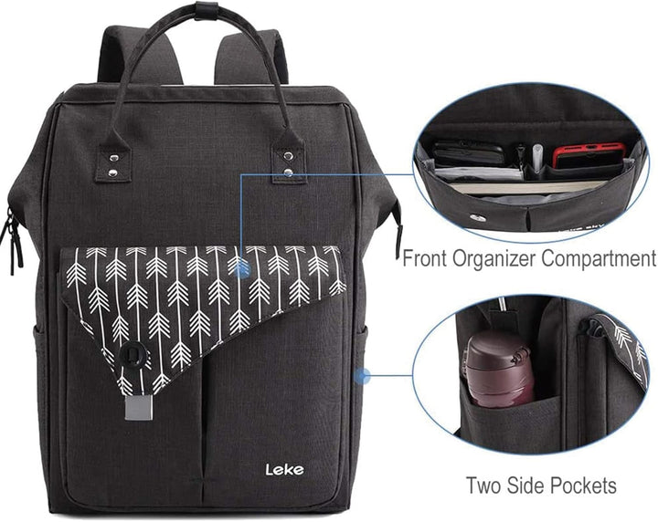 Lekesky Rucksack Damen für Schule Uni Reisen Freizeit Job mit Laptopfach & Anti Diebstahl Tasche, Sc