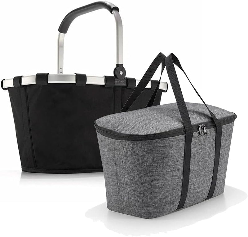 Set aus reisenthel carrybag BK + reisenthel coolerbag UH, Einkaufskorb mit passender Kühltasche, Bla