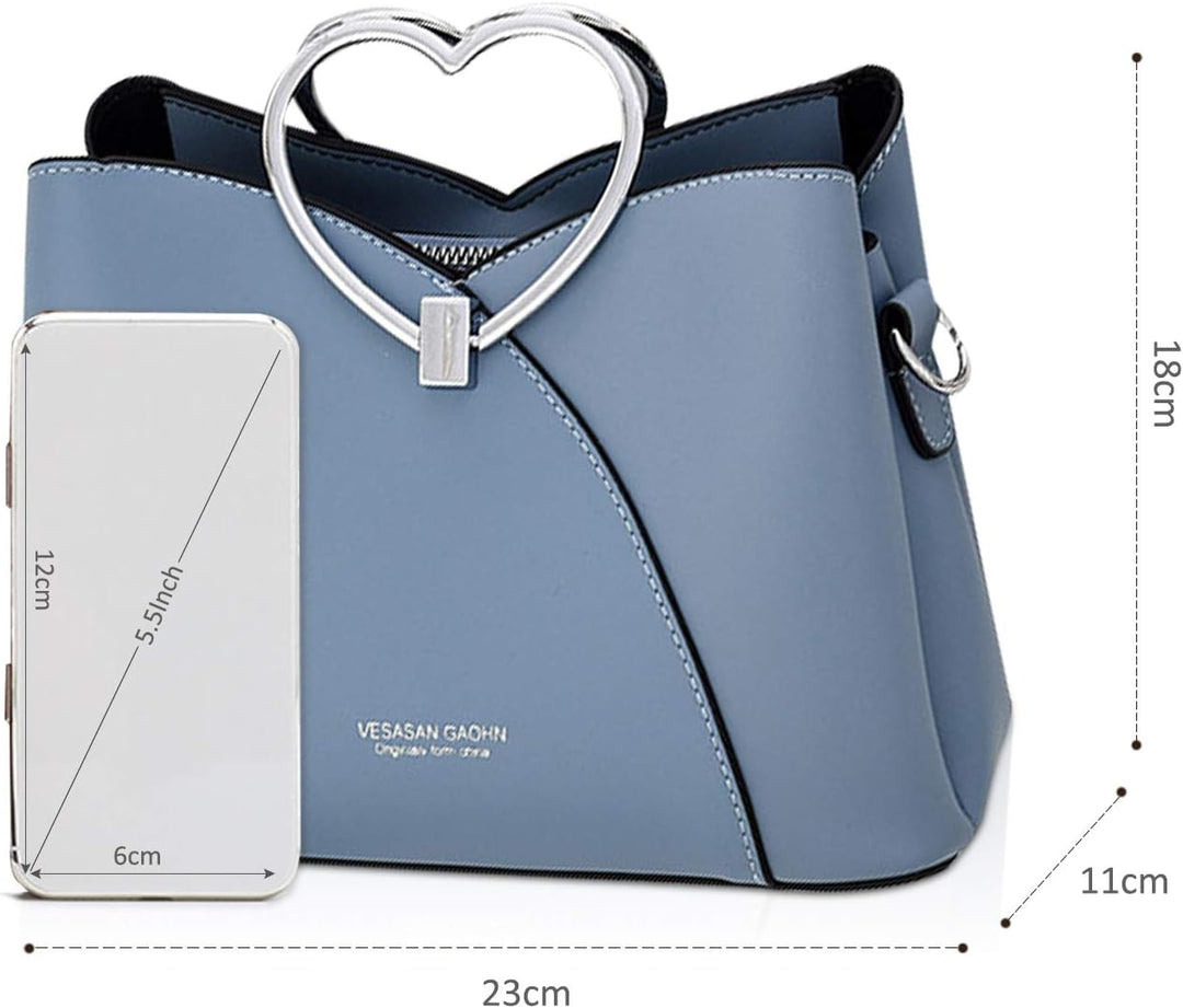 NICOLE &amp; DORIS Fashion Handtasche für Damen Umhängetasche Wasserdichte Schultertaschen PU-Leder Henk