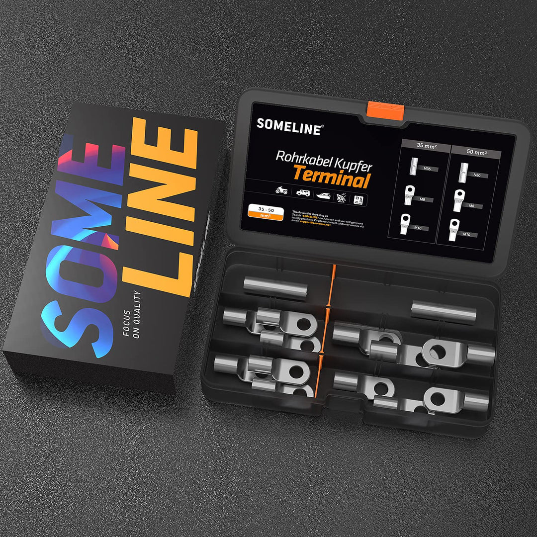 SOMELINE Rohrkabelschuh-Kits der T-Serie - Ringkabelschuhe - Kabelschuhe - Batteriekabelschuh - Quet