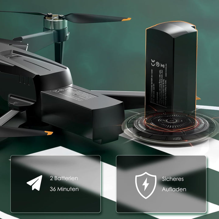 Robuster bürstenloser Motor-Drohne mit Kamera für Anfänger, CHUBORY A68 WiFi FPV Quadcopter mit 2K H