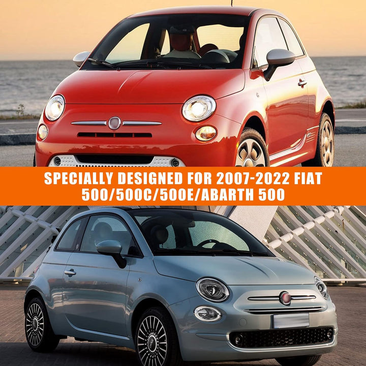 wasserdichte Autoabdeckung Kompatibel mit FIAT 500/500C/500E/Abarth 500 2007-2022, Allwetter Autoabd