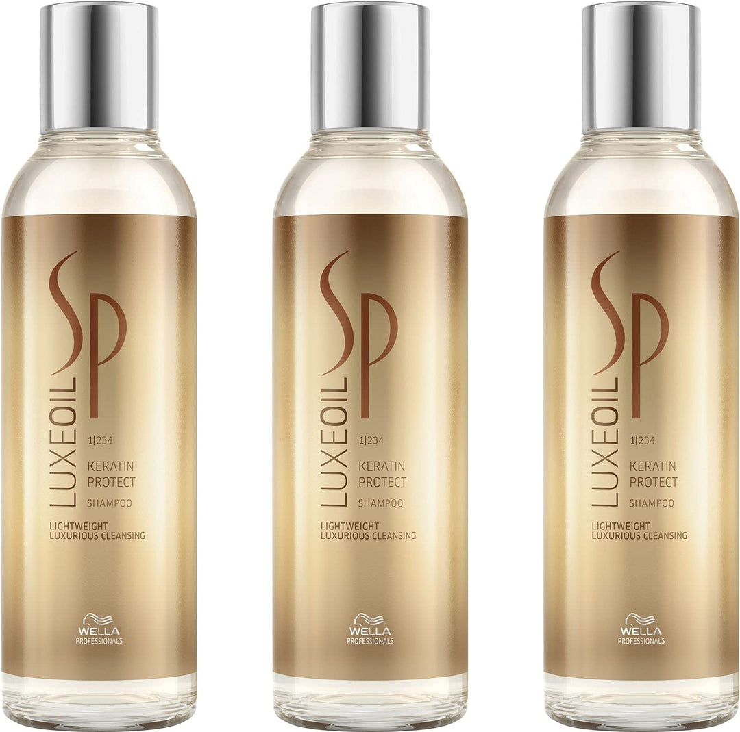 Wella SP Luxe Oil Keratin Protect Shampoo 3x200 ml 200 ml (3er Pack), 200 ml (3er Pack)