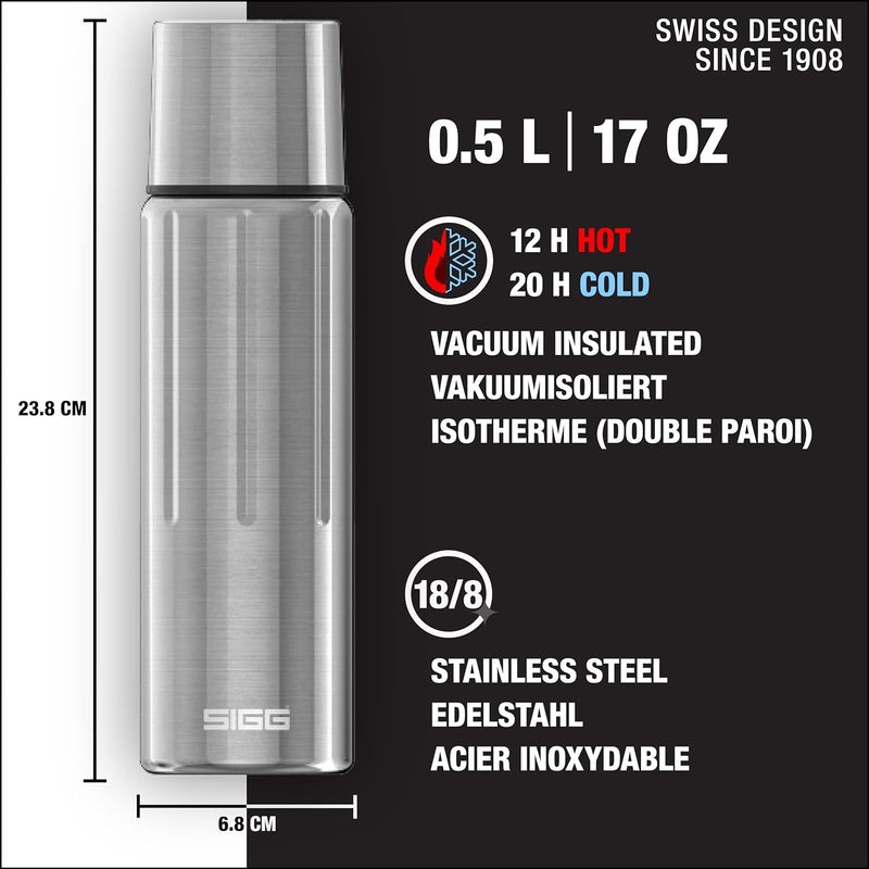 SIGG - Isolierte Trinkflasche - Thermoflasche Gemstone IBT - Mit Tasse - Auslaufsicher - Federleicht