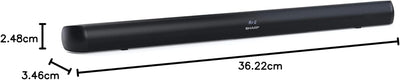 SHARP HTSB147 2.0 Soundbar 150W (USB, Bluetooth, HDMI, Optisch, AUX-In (3,5mm), Breite: 92cm) Slim-D