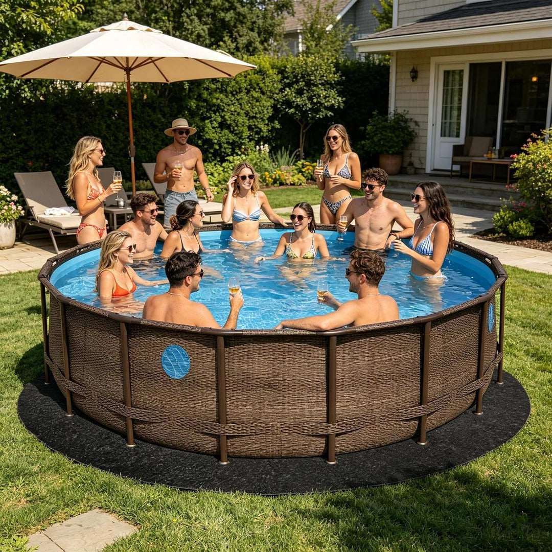 Generisch Pool Unterlage Outdoor,200g Verdickte Runde Poolunterlage, Durchstichfeste Pool Boden Schu