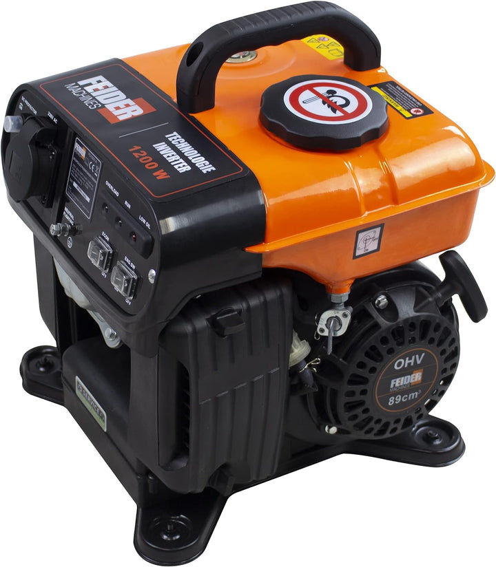 FEIDER FG1600I–A Kompakter Benzin Stromgenerator - Leistung 1000W bis 1200W - Notstromaggregat - Aut