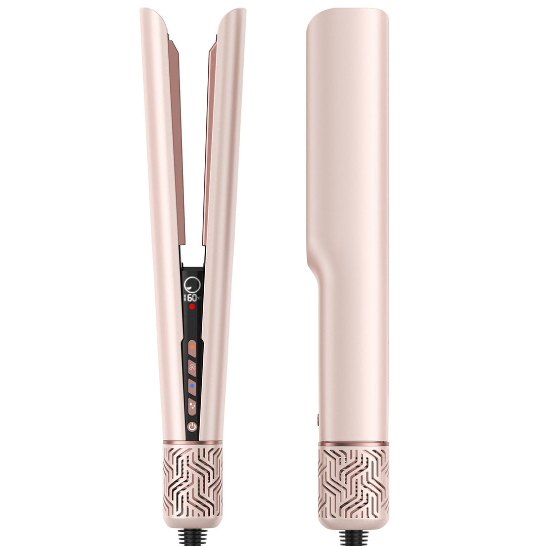 OKWRAP Air Haarglätter, Air Straight Glätteisen mit Luft, 2in1 Glatt- und Föhnstyler, Luft-Airstyler