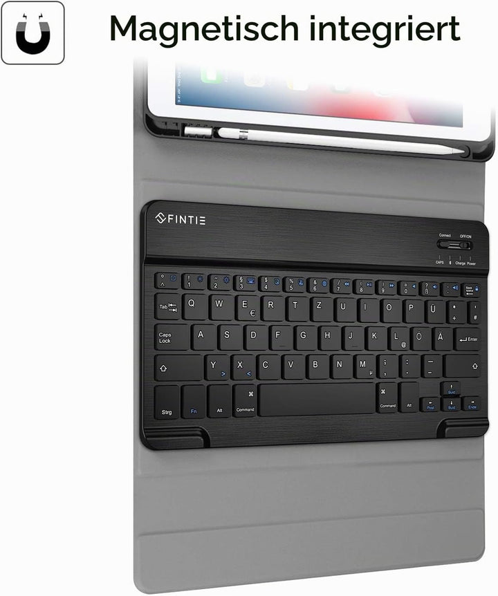 Fintie Tastatur Hülle für iPad 9.7 2018 (6. Generation), Soft TPU Rückseite Gehäuse Keyboard Case mi