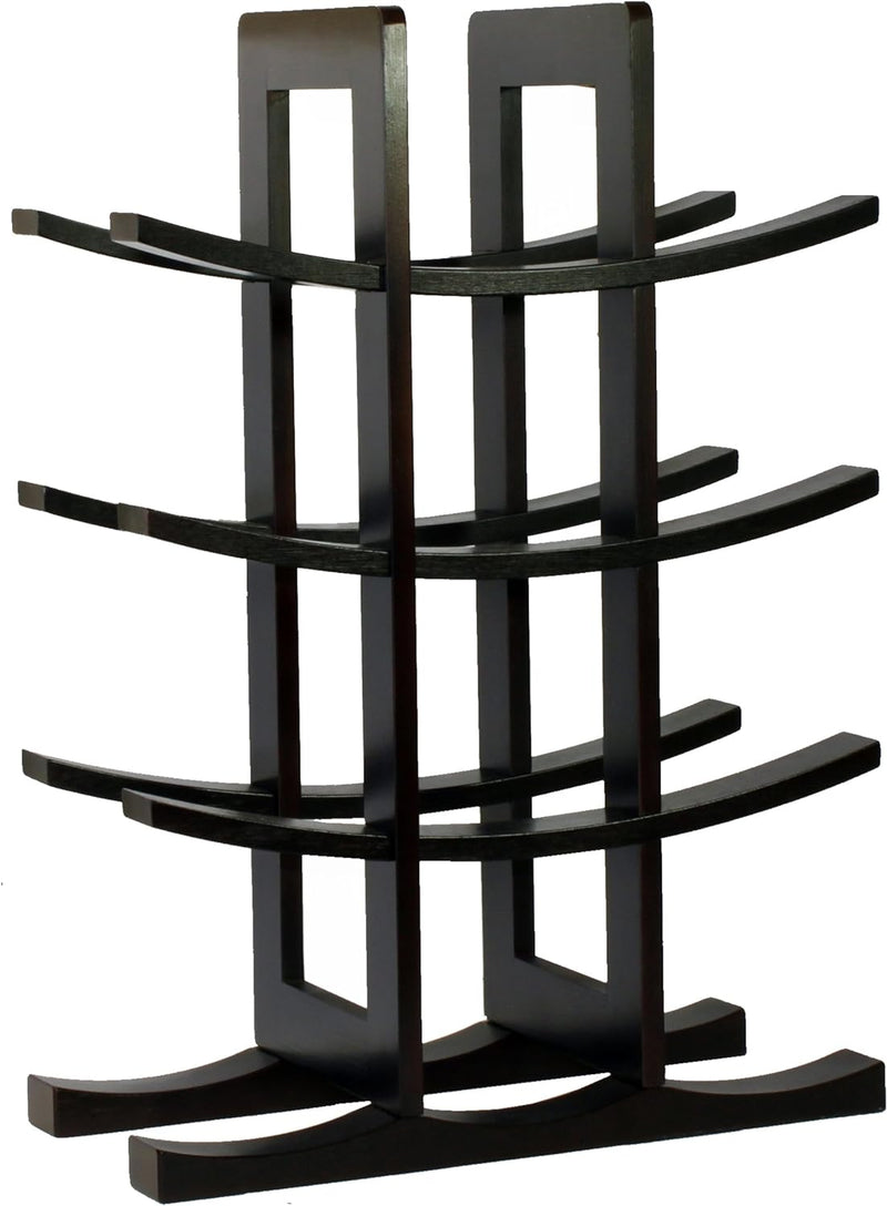 oceanstar Weinregal aus Bambus, für 12 Flaschen, Dunkles Espresso Large, Large