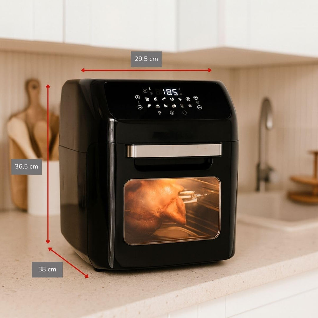 alpina Heissluftofen und Heissluftfritteuse - Airfryer - Digitale Zeit- und Temperaturkontrolle - 18