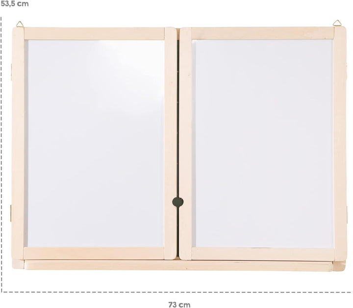 roba Tafel, Hängetafel faltbar, mit Maltafel magnetisch weiss, Kreidetafel liniert, Tafellack Hänget