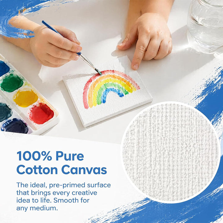 30 Stück Magnetische Malleinwand: Magnetische Mini-Leinwände, Leinwand Leere Leinwände für Aquarell