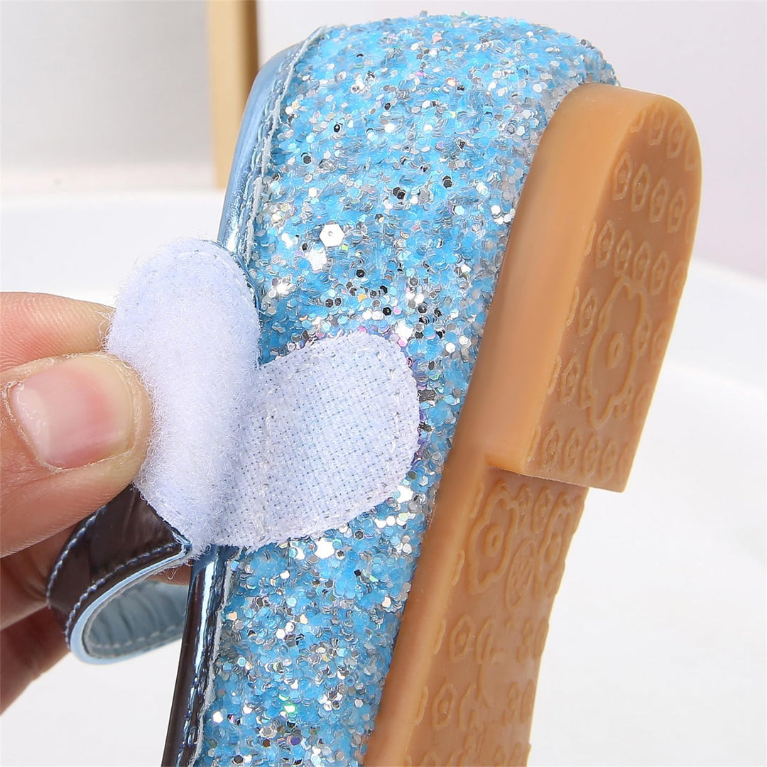 Mädchen Prinzessin Schuhe ELSA Kristall Schuhe Frozenn Eiskönigin Sandalen Partei Glitzer Pumps Fest