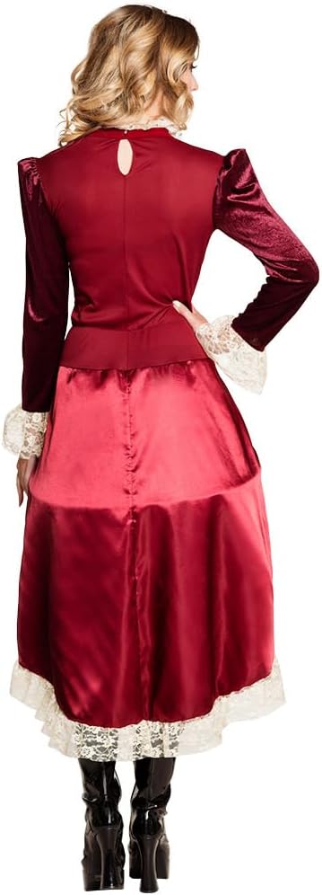 Boland - Kostüm für Erwachsene Lady Steampunk, Kleid mit Samt und Spitze, Timepunk, Spacepunk, Set,