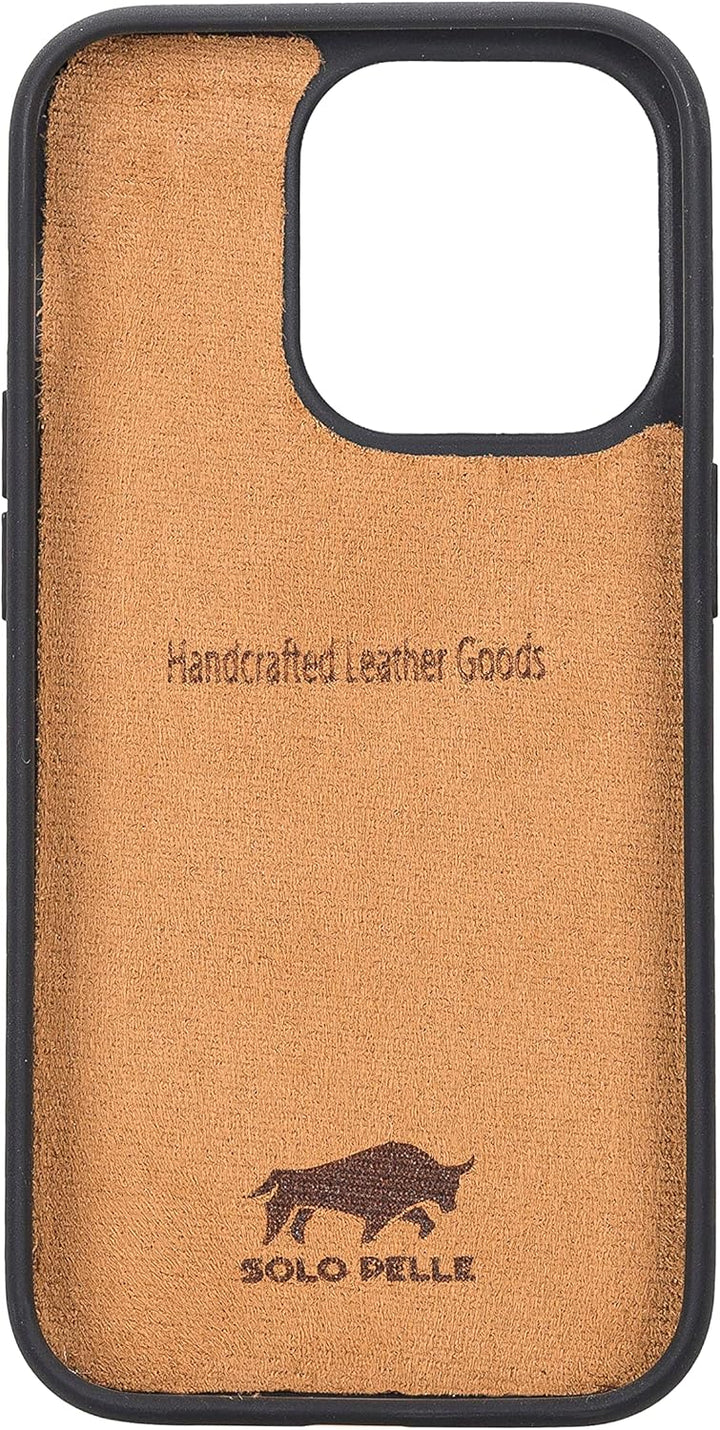 Solo Pelle Lederhülle für das iPhone 14 Pro in 6.1 Zoll Case Leder Hülle Ledertasche Backcover aus e