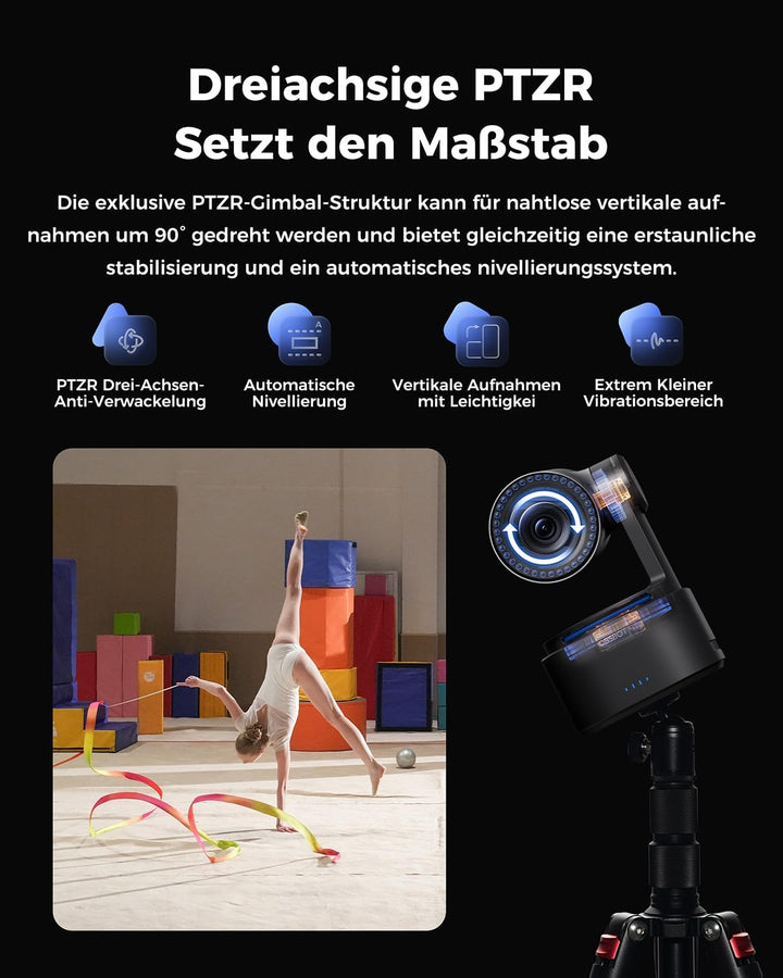 OBSBOT Tail 2 PTZR NDI Kamera 4K@60FPS, Pro KI-Tracking, 1/1,5" CMOS, 50 MP, 5X Optischer Zoom, 12X