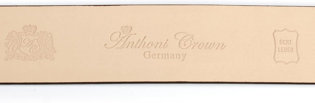 Anthoni Crown Herren Ledergürtel Gürtel 105 Schwarz, 105 Schwarz