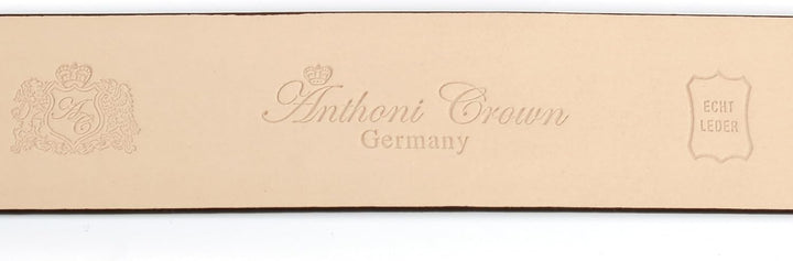 Anthoni Crown Herren Ledergürtel Gürtel 105 Schwarz, 105 Schwarz
