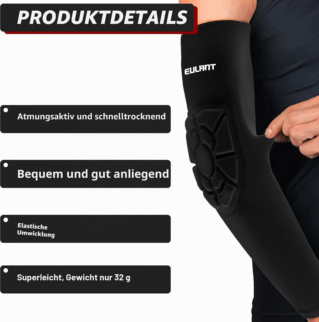 Dick Gepolstert Ellenbogenschoner für Erwachsene,Torwart Ellenbogenschützer,Weich Sport Armschoner,H
