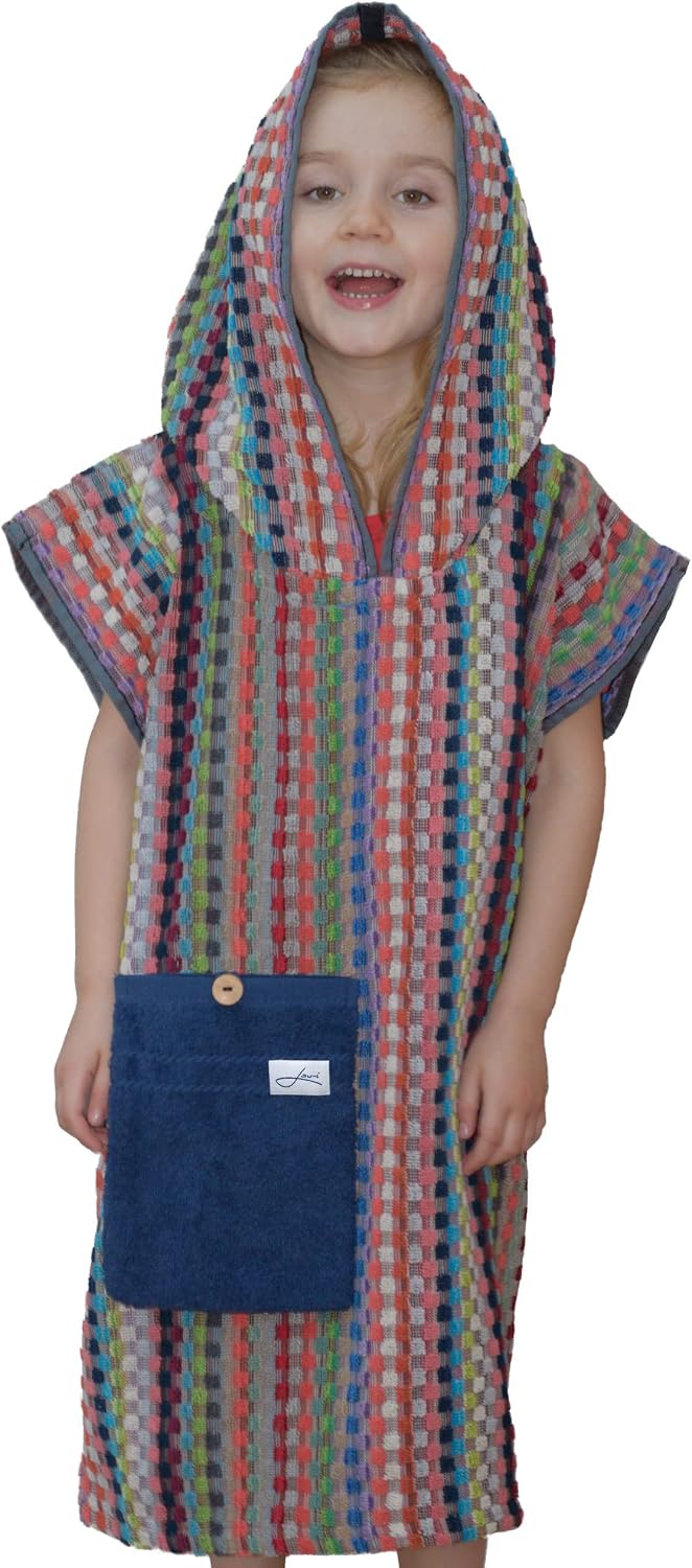 Badeponcho Kinder - Surfponcho Made in Germany - Unisex - Bequem & weich - perfekte Passform | Lou-i