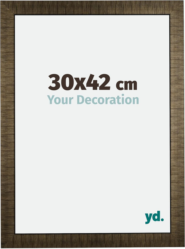 yd. Your Decoration - Bilderrahmen 30x42 cm - Bilderrahmen aus Holz mit Acrylglas - Antireflex - Aus