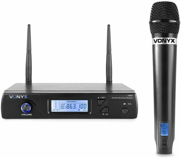 VONYX WM61 kabelloses Mikrofon und Empfänger - 16 UHF-Kanäle