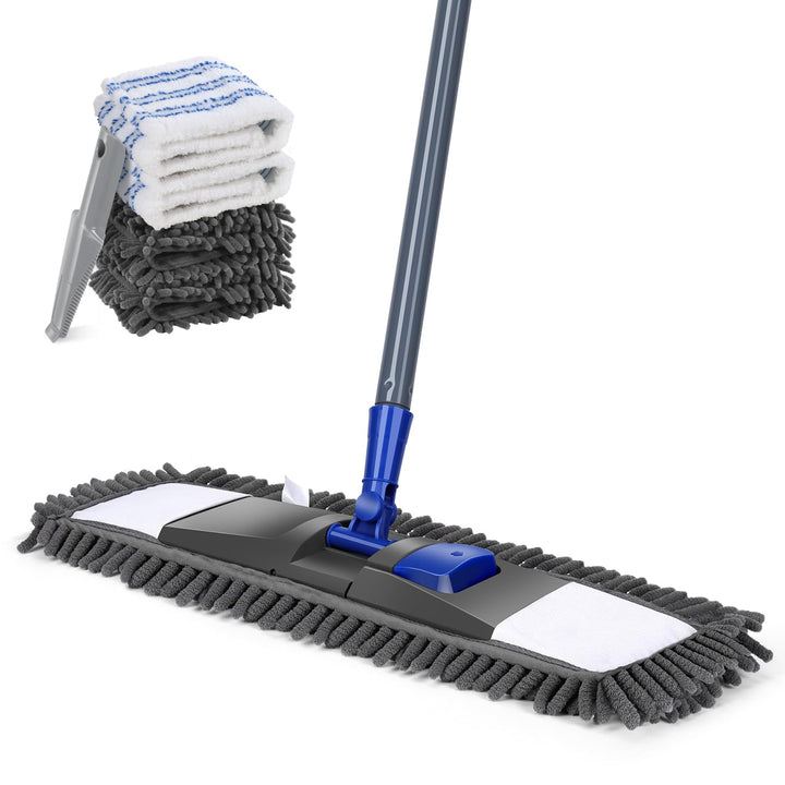 Masthome Flachmopps,Bodenwischer mit 4 Moppads magischer Staub-Wischmopp für die Reinigung von Lamin