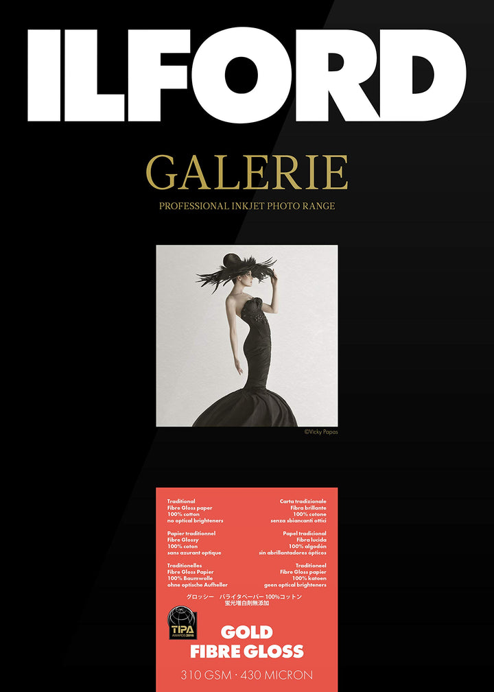 Ilford 2004031 – Fotopapier, Gold Fibre Gloss, A4, weiss, 25 Blatt A4 - 25 Blatt, A4 - 25 Blatt