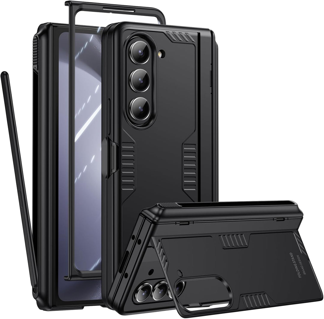 spoovcto für Samsung Galaxy Z Fold 5 Hülle mit Slim S Pen Stifthalter & Scharnierschutz, Integrierte