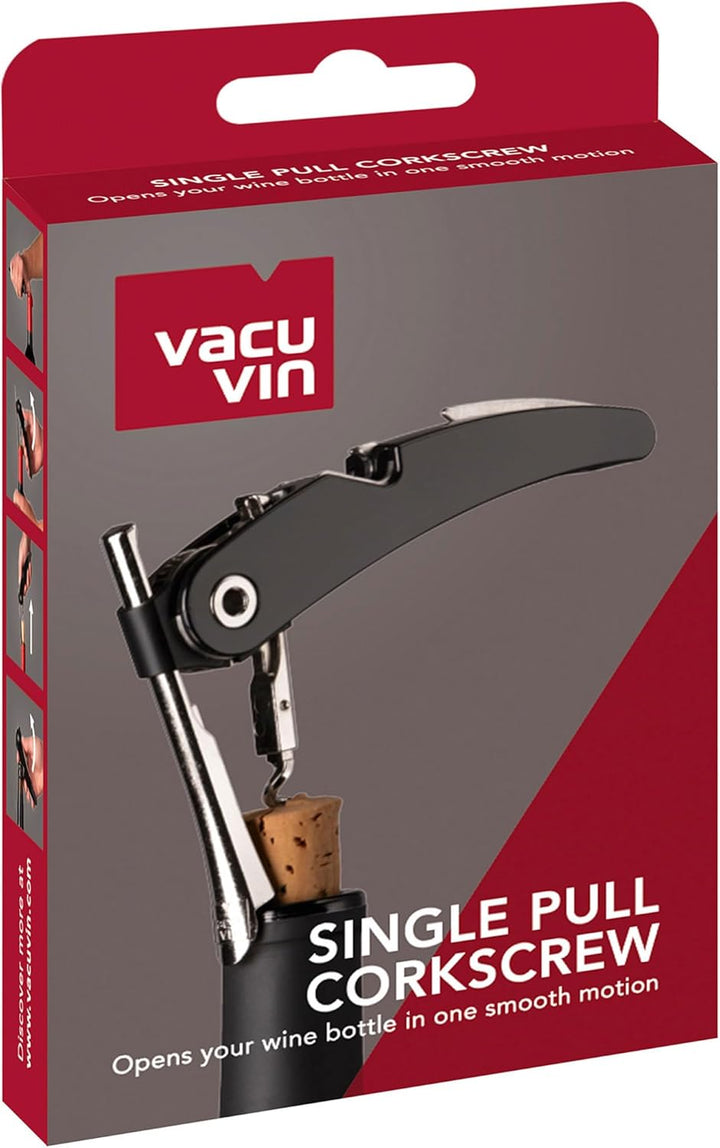 Vacu vin Single Pull Waiter`s Friend schwarz Kellnermesser, Kunststoff, 13,2X 2X 1,5 cm, Schwarz