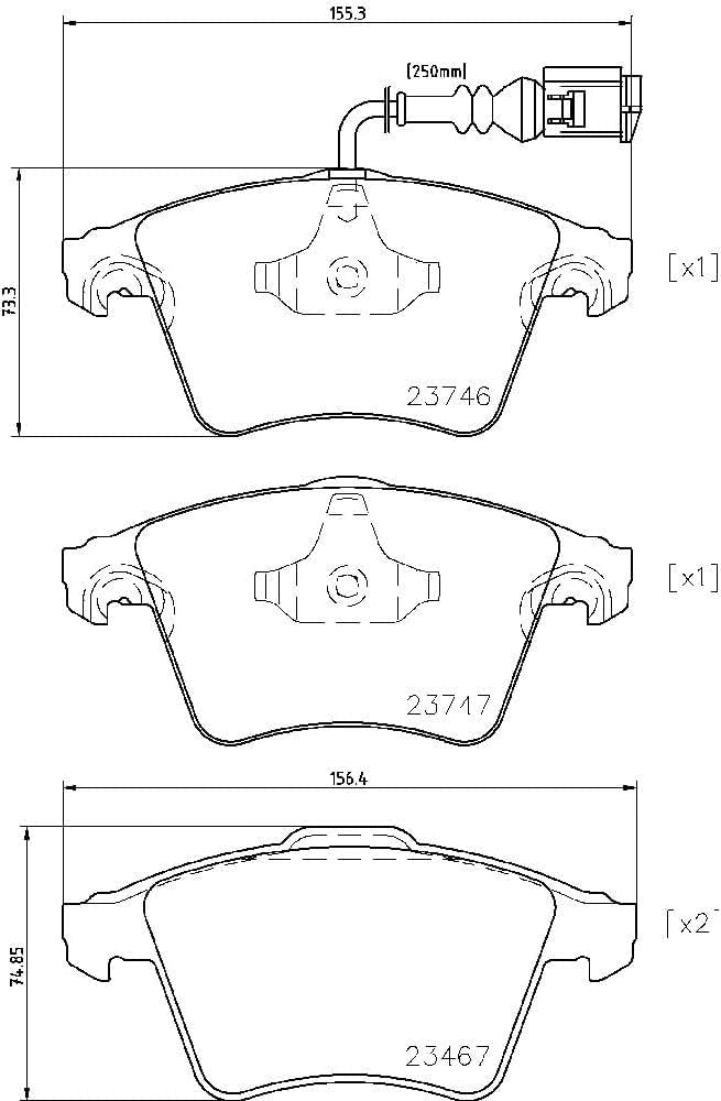 HELLA PAGID 8DB 355 011-441 Bremsbelagsatz - T1457 - Dicke/Stärke: 18mm - Bremssystem: Teves - mit i