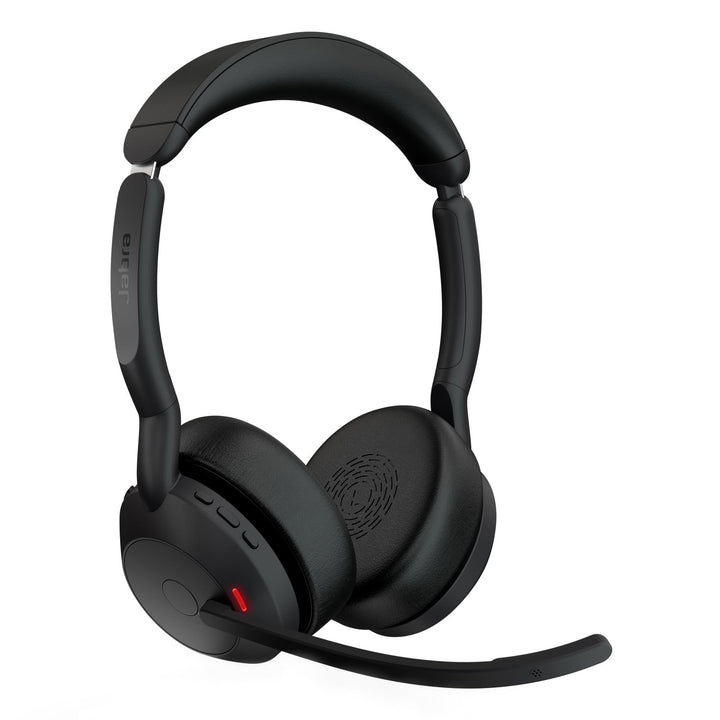 Jabra Evolve2 55 - schnurloses Stereo-Headset mit Ladestation und Jabra Air Comfort - Mikrofone mit