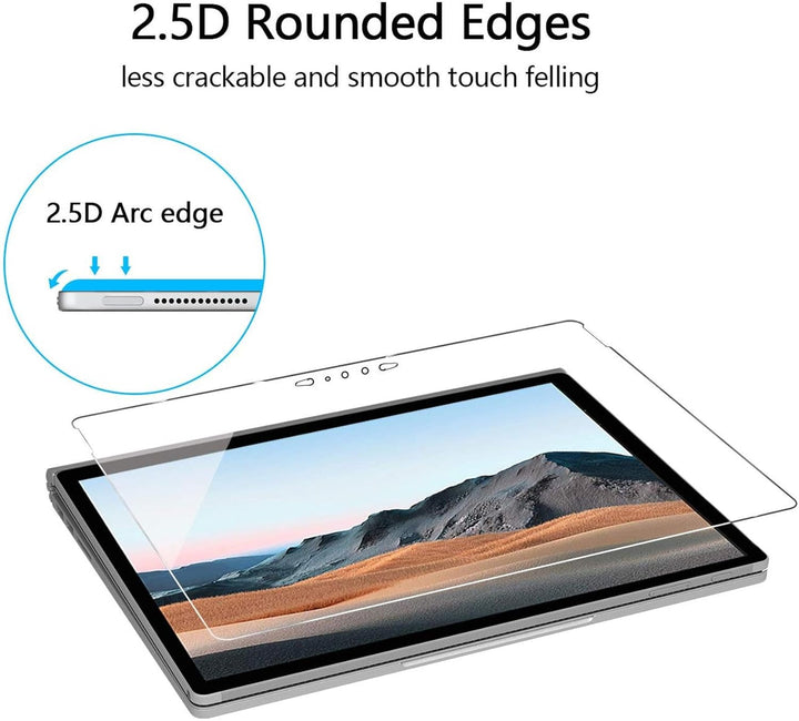 MEGOO [2 Stücke] Surface Book 3 Displayschutzfolie, präzise ausgeschnittenes gehärtetes Glas, einfac