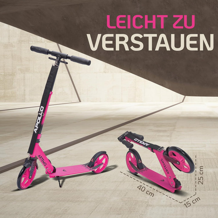 Apollo Artemis City Roller - Höhenverstellbarer Scooter für Kinder, Teens und Erwachsene, Tretroller