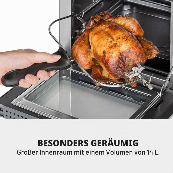 Klarstein AeroVital Cube Chef Heissluftfritteuse - 1700 W Heissluftfriteuse, Airfryer mit Touchscree