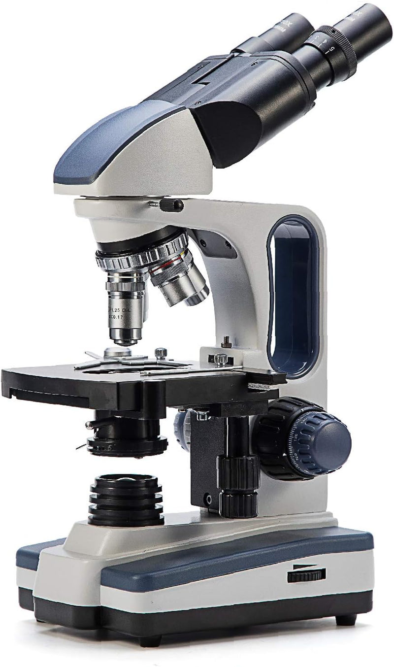 Swift SW350B Mikroskop Siedentopf Fernglas Verbundmikroskop für Erwachsene, 40X-2500X, Weitfeld 10X